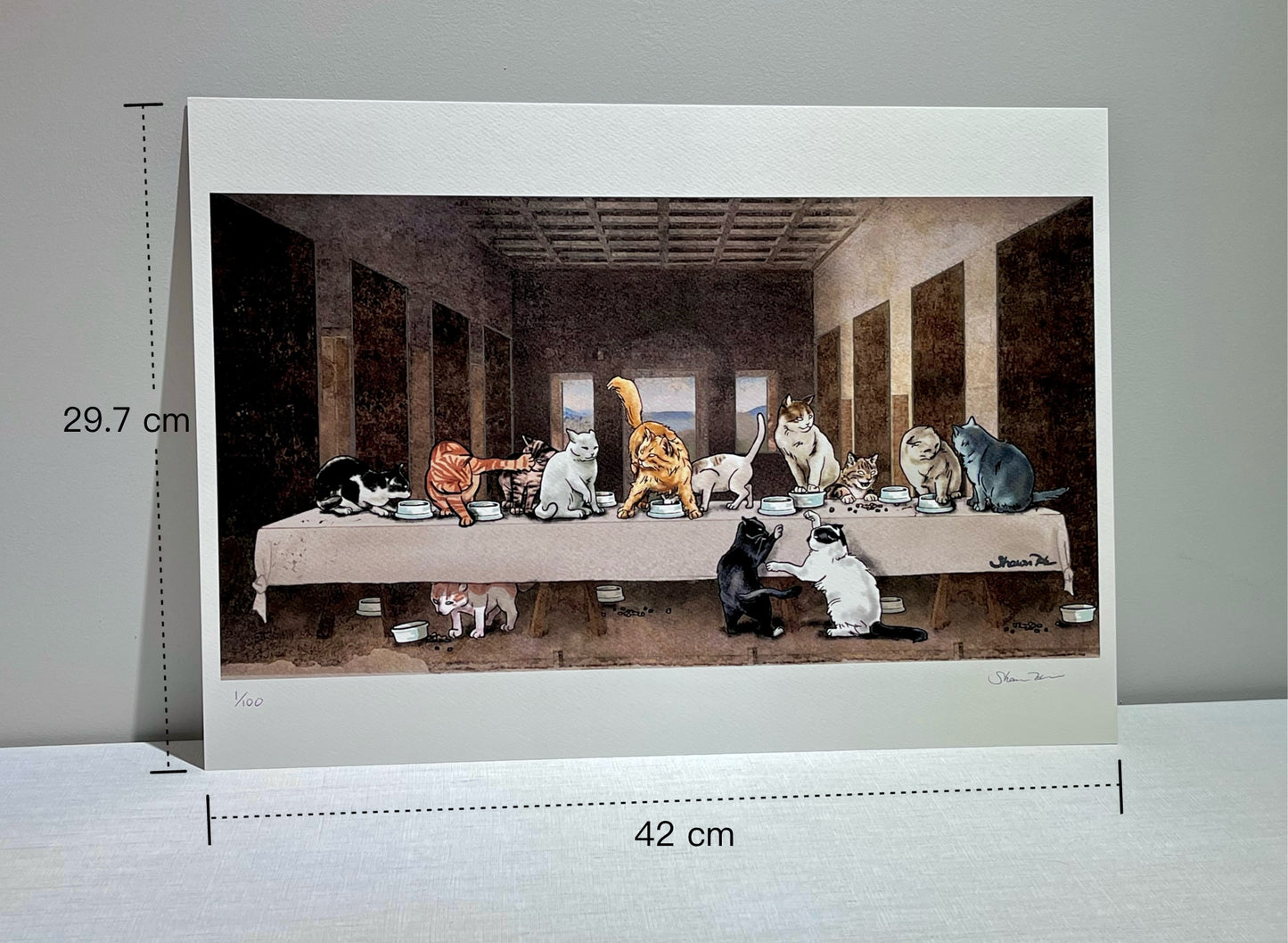 Cat version of the last supper