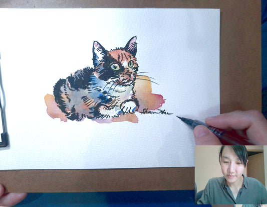 Shawn Han風格似顏繪 (實體/線上) Shawn Han's Live Portrait for your pet (In-person/Virtual)