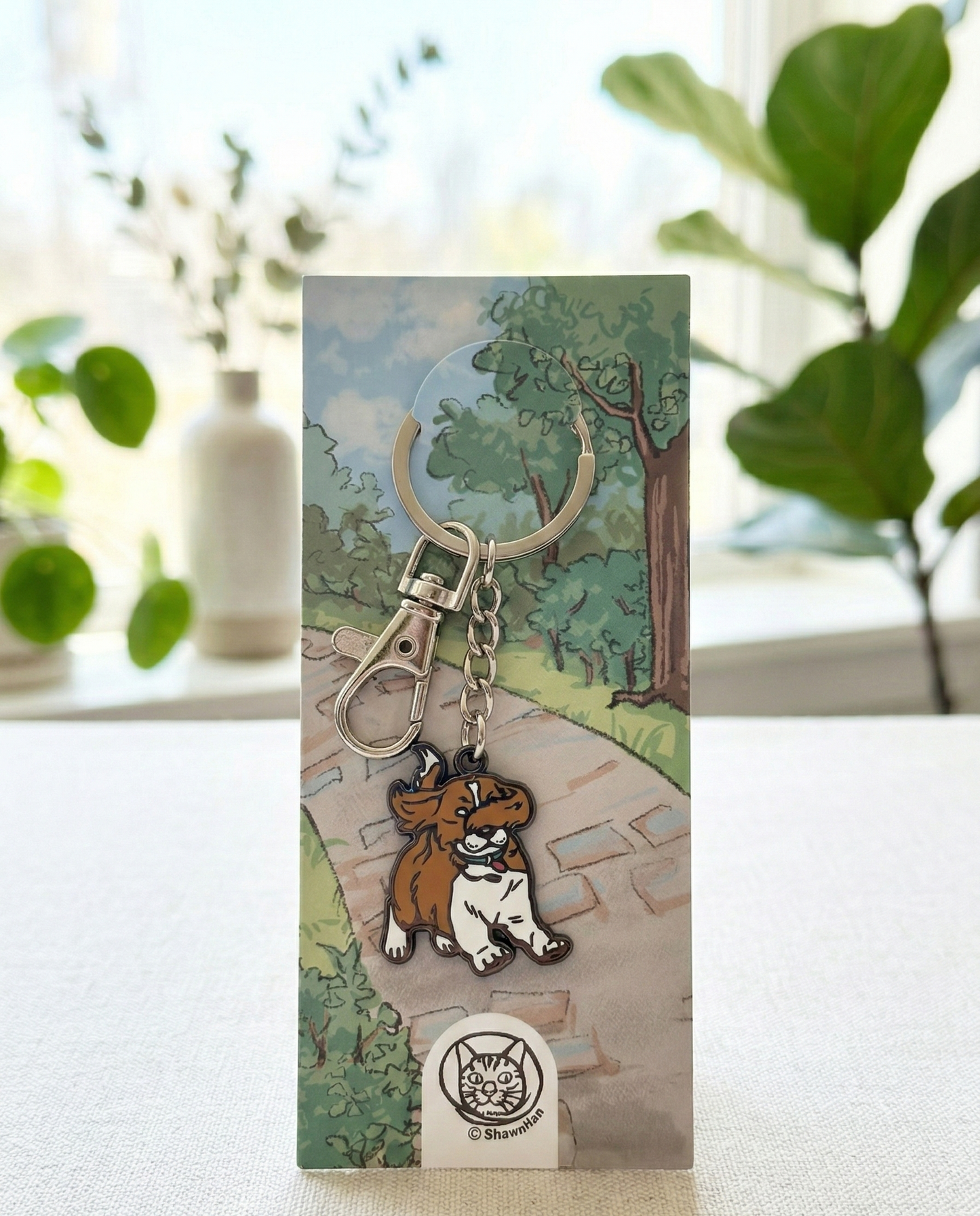 小狗跑步鑰匙圈