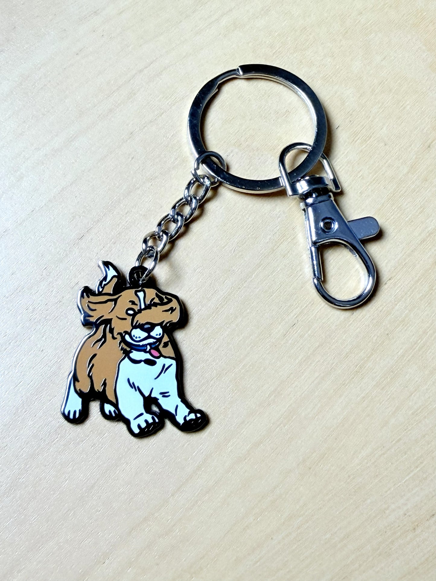 小狗跑步鑰匙圈