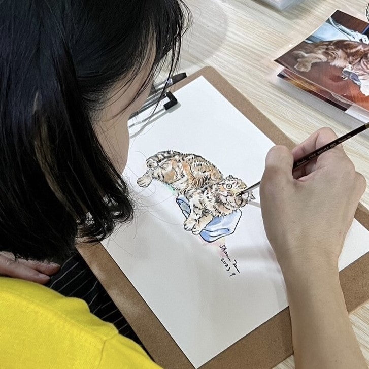 Shawn Han風格似顏繪 (實體/線上) Shawn Han's Live Protrait for your pet (In-person/Virtual)