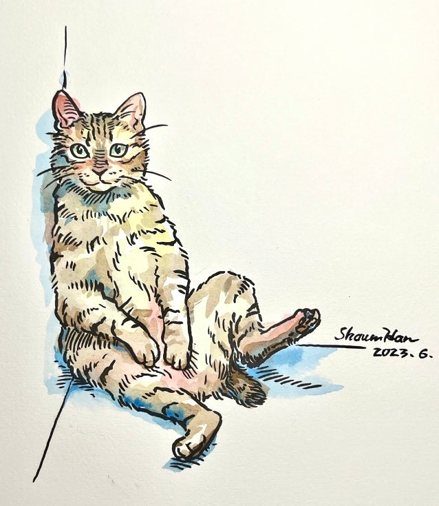 Shawn Han風格似顏繪 (實體/線上) Shawn Han's Live Protrait for your pet (In-person/Virtual)